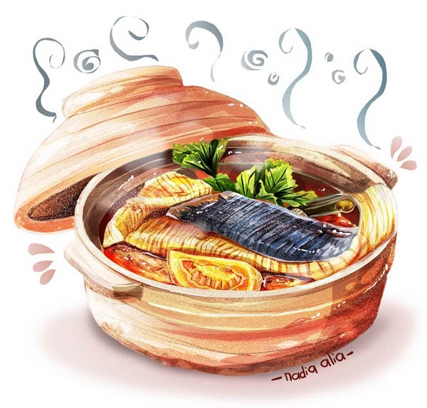 Food illustrations by Nadia Alia