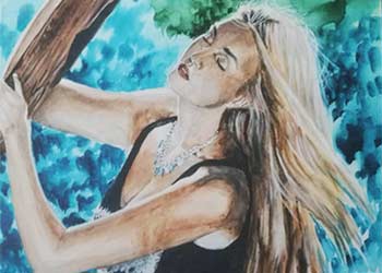 Painting Watercolor Portraits by Anastasia