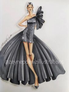Create Beautiful Fashion Illustration Drawings by Zeynep Deniz