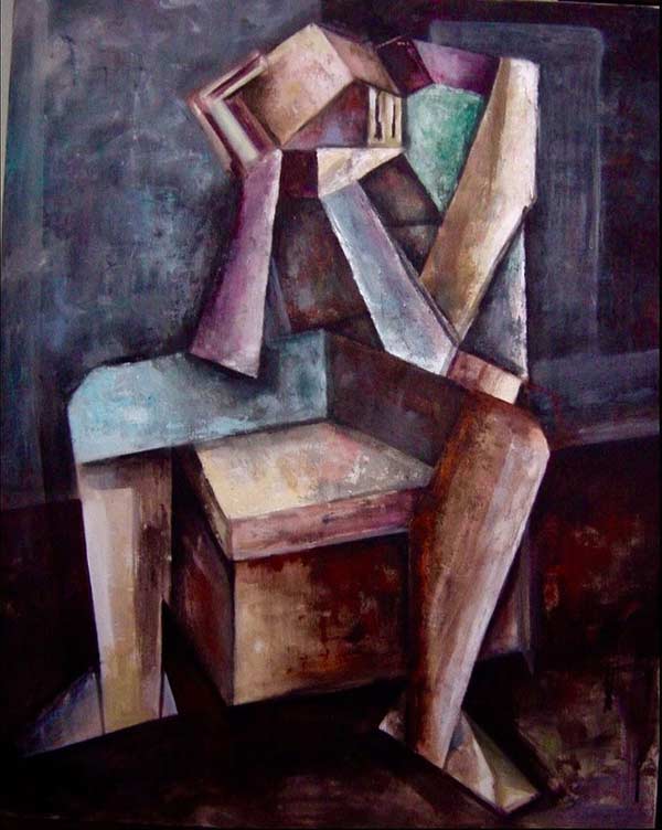 Cubism Acrylic Paintings on Canvas by Evren Temel