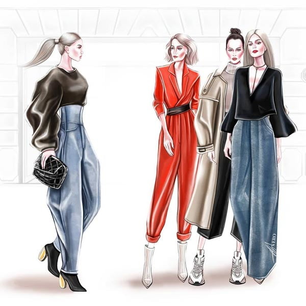 Digital Art Fashion Illustrations by Ahvero