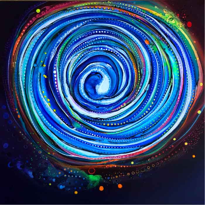 Mighty Experience dot art painting by Lucie Svoboda
