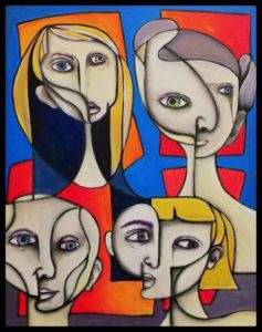 Cubism figurative art paintings by Isabella Steindl on Trendy Art Ideas