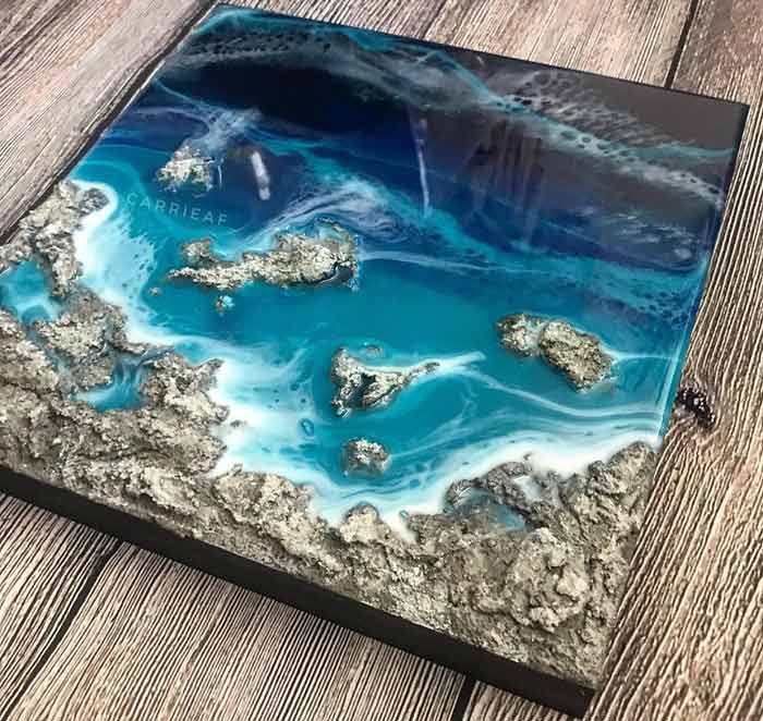 3 layered resin painting by Carrieaf 