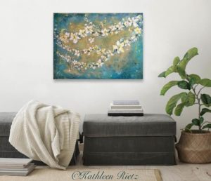 Beautiful abstract floral Paintings by Kathleen Rietz on Trendy Art Ideas