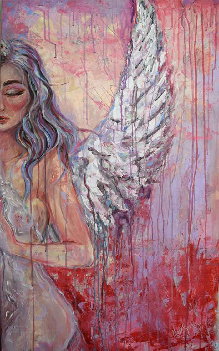 Angel painting by Sandra Valevic