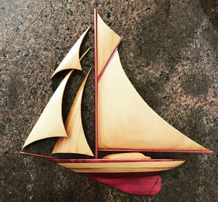 Woodcraft wooden boat by Domingos Edral
