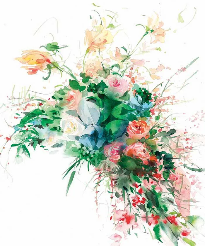 Crushed Coral Watercolor Painting