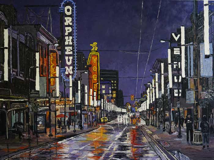 Beautiful Painting Urban City Landscapes With Palette Knives