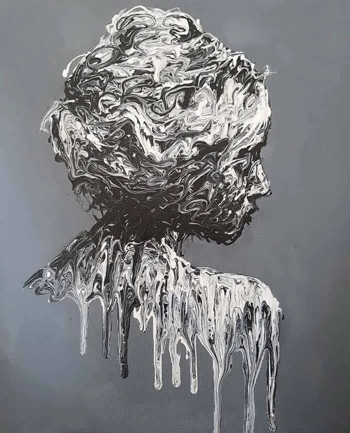Cool drip art painting