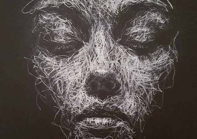 The Artist Draws Amazing Portraits Entirely By Scribbling