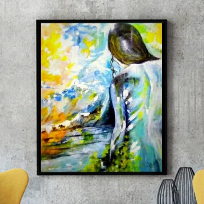 Abstract figurative painting by Jutika