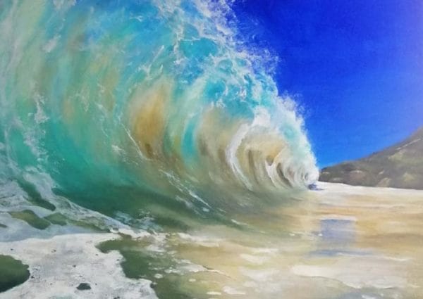 Hyper realistic ocean waves paintings by Alesia Habovych - Trendyartideas