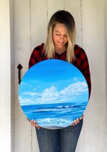 Paintings Of Ocean Water And Sky In Acrylic - Trendy Art Ideas