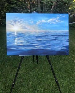 Paintings Of Ocean Water And Sky In Acrylic - Trendy Art Ideas