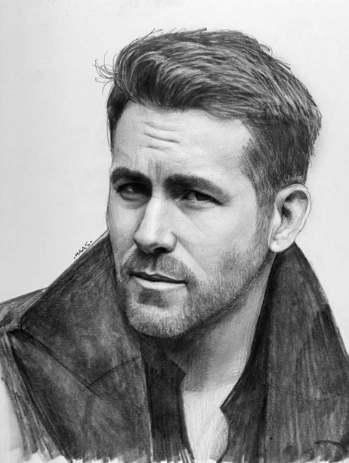 Ryan Reynolds Realistic Portrait