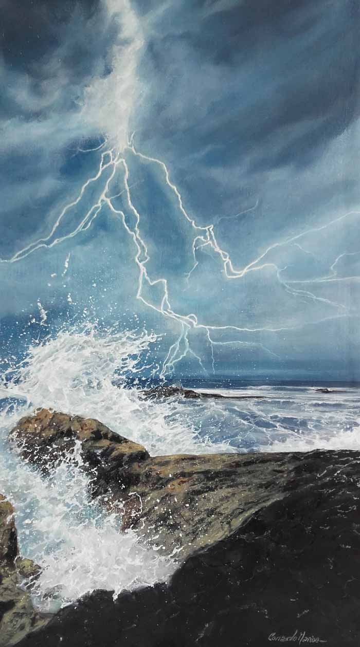 Thunderstorm painting by Artist Corrado