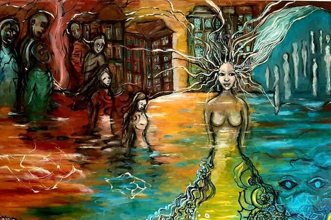 Telling stories of paintings in my exhibitions