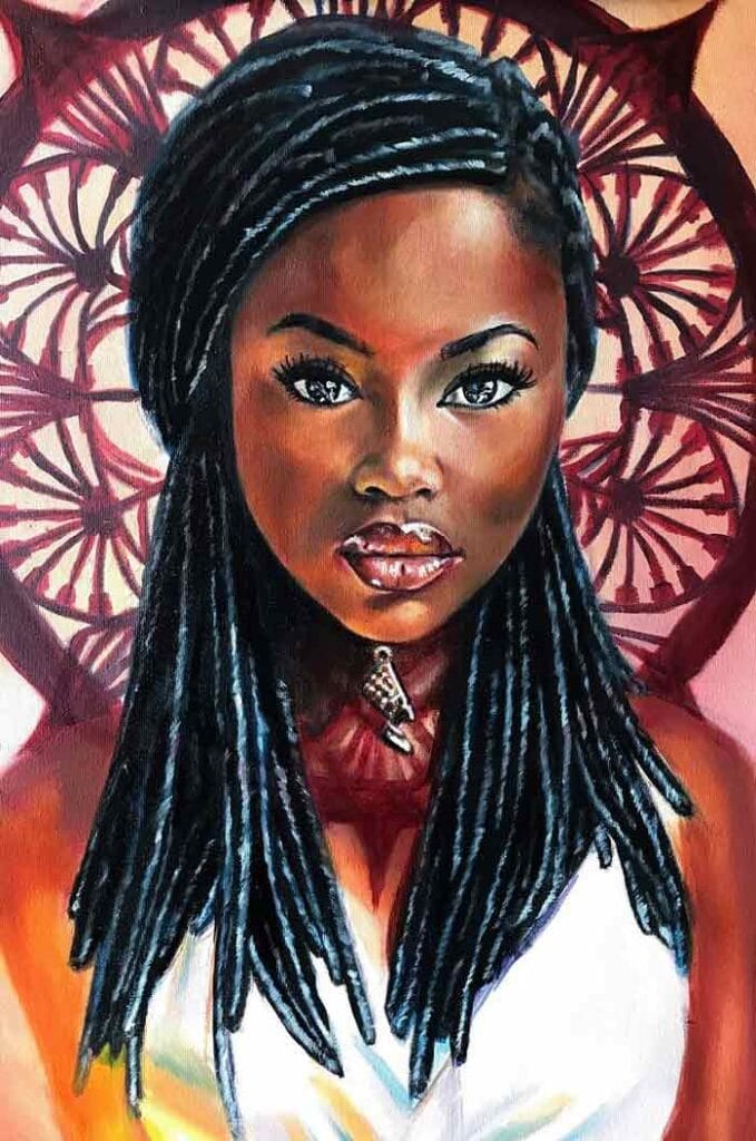 Stunning Paintings On The Beauty Of Black Women Trendy Art Ideas   Portrait Of The Black Woman 679x1024 