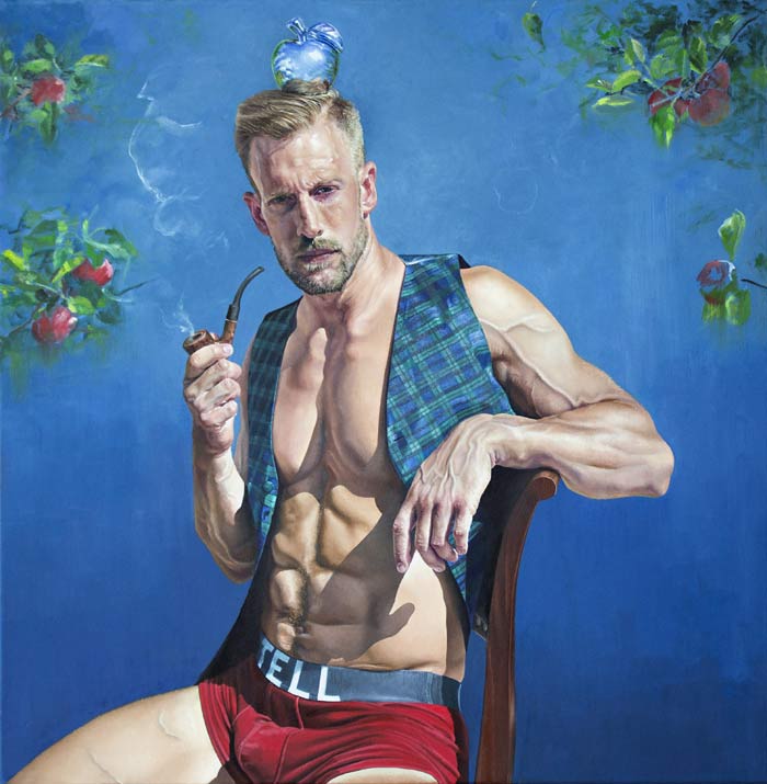 Realism painting male figure