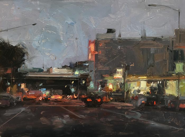 Painting of cityscape by Bryan Mark Taylor
