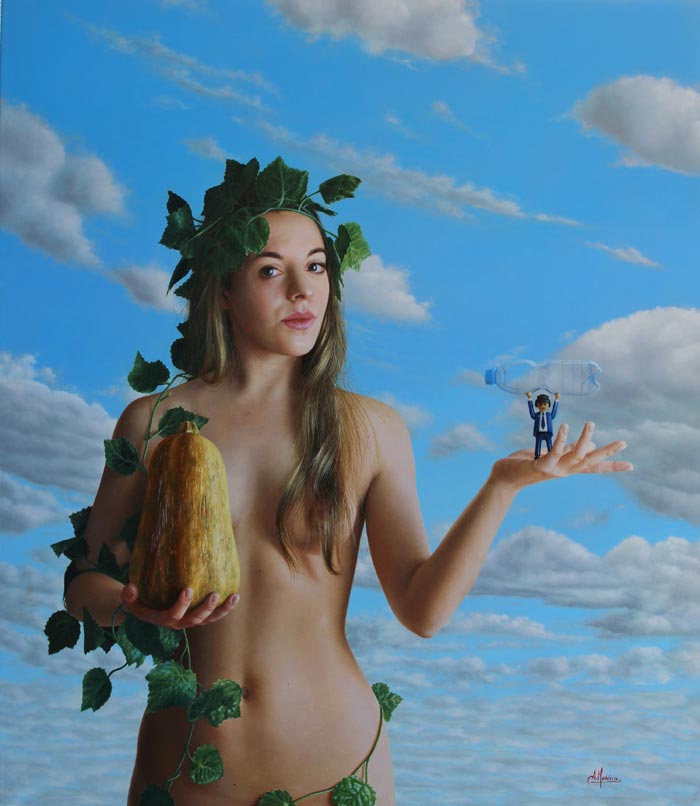 Alexandre Monntoya realism naked girl painting