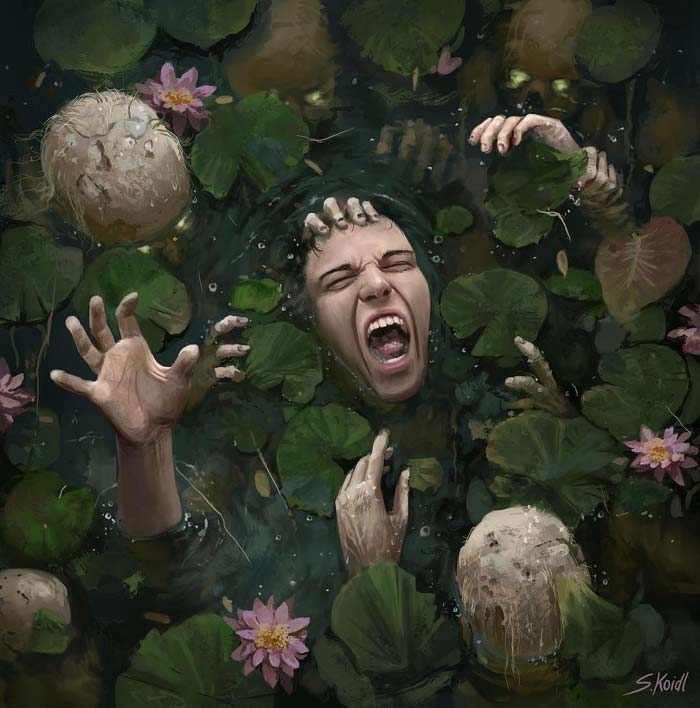 Stefan Koidl illustrator artist creates creepy illustrations