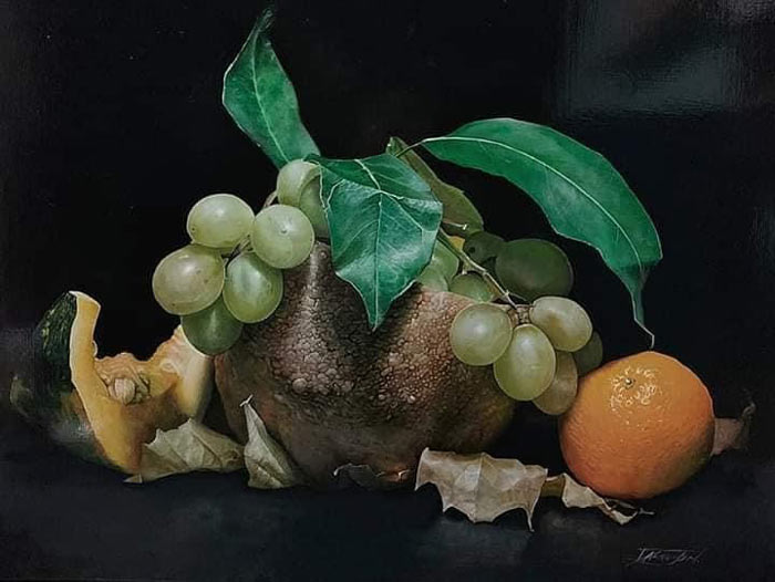 Hyperrealism still life painting by Michele Darmiento