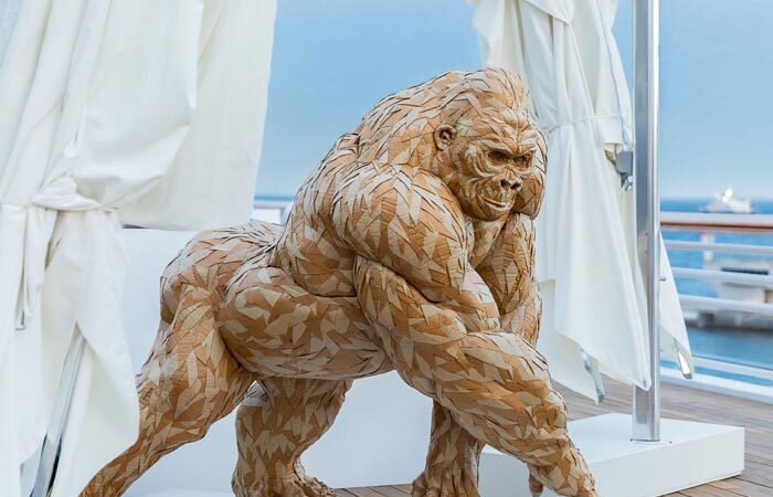 beautiful gorilla sculpture by wildlife artist Olivier Bertrand