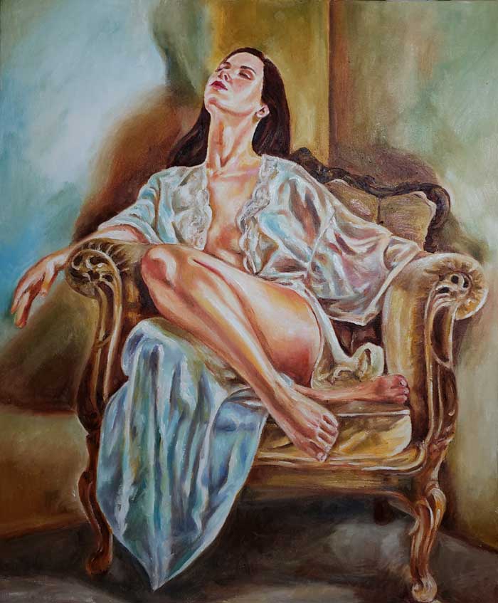 Romantic oil painting by artist Bemused