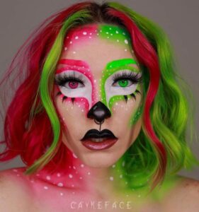 Amazingly creepy halloween makeup art of Caykeface on Trendy Art Ideas