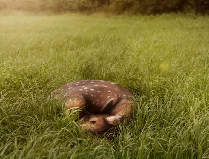 Deer body art by Gesine Marwedel