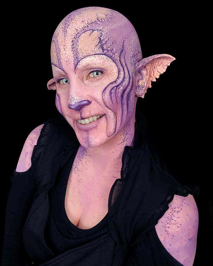 Kora the Alien Face Makeup art by Kim Witte