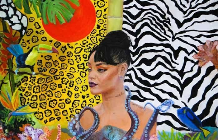 Collage painting art by Ipek Chi Art