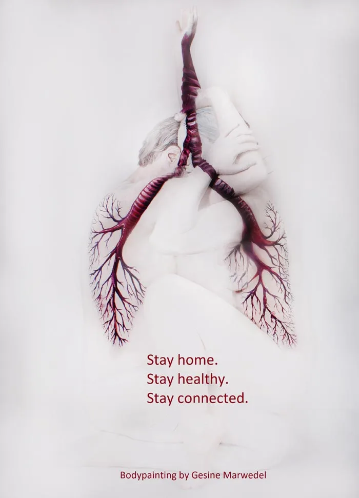 Stay home stay healthy body art 