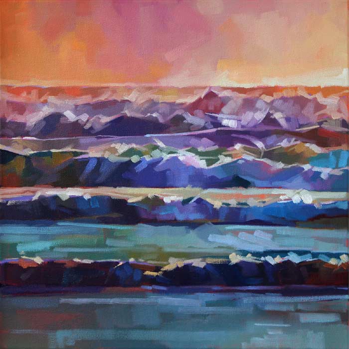 Abstract wave painting by Kevin Lowery