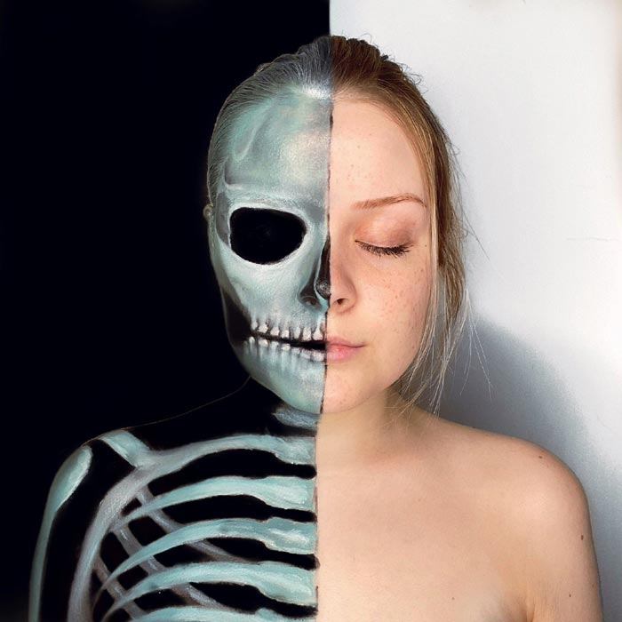 Makeup artist transforms her face into X-RAY illusion