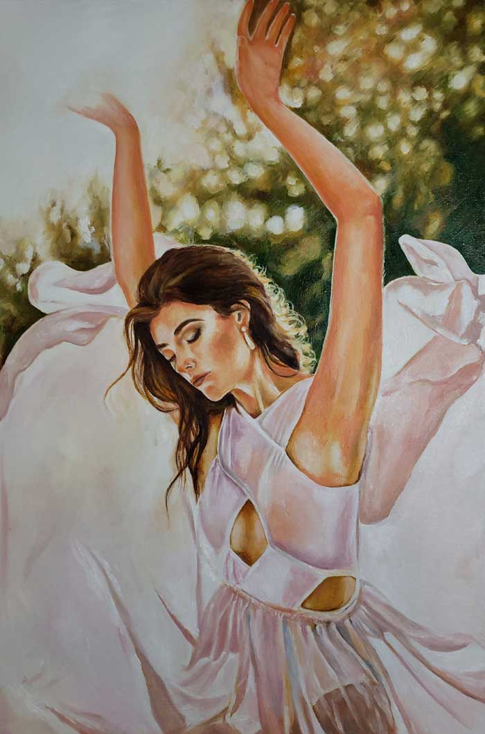 romantic figure painting by artist Bemused
