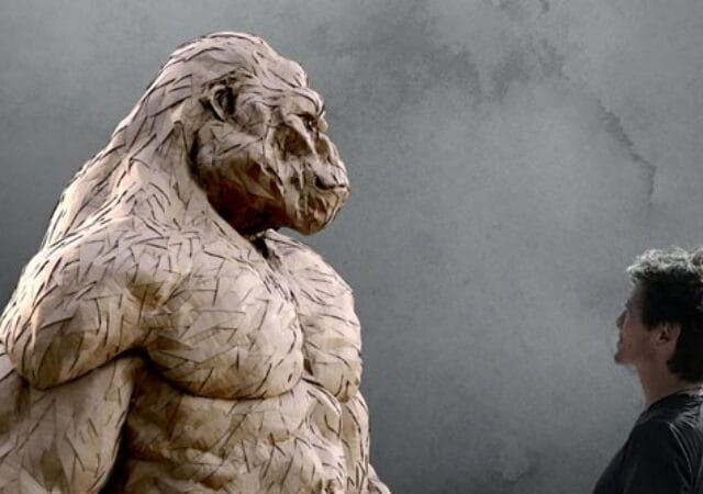 Cardboard into extraordinarily amazing life size animal sculptures