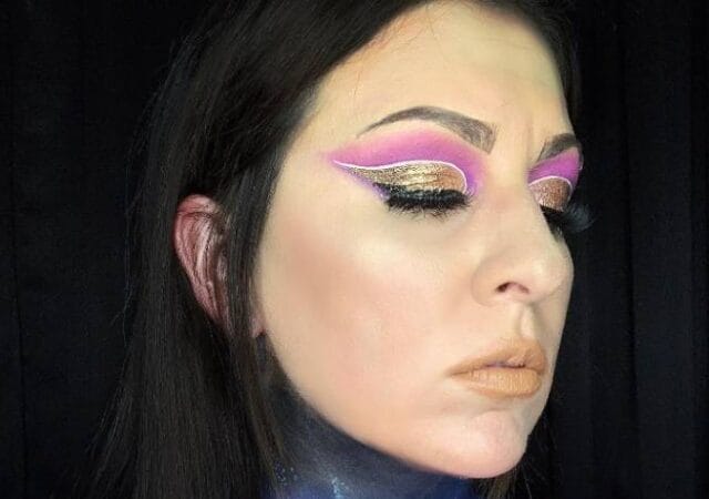 Sunset body painting by Kara Williams