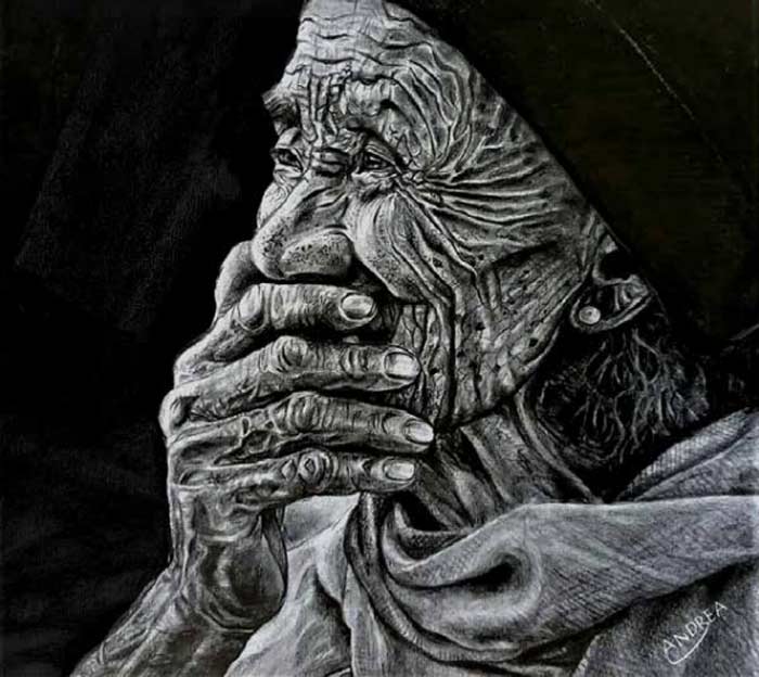 Old age portrait by Andrea Castaneda