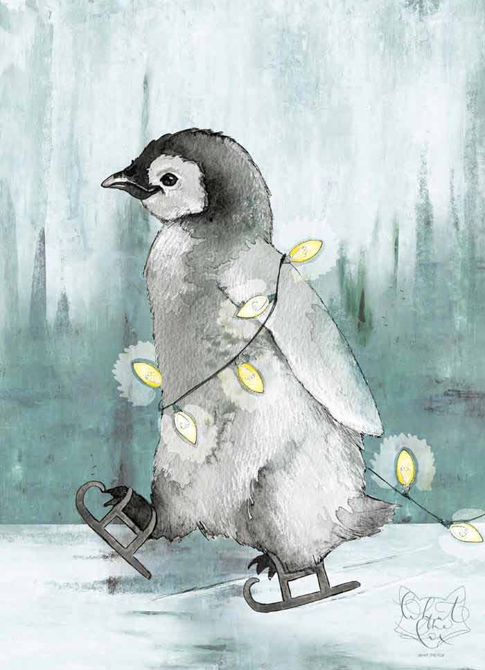 Pinguin Painting by artist Tiffi Jung