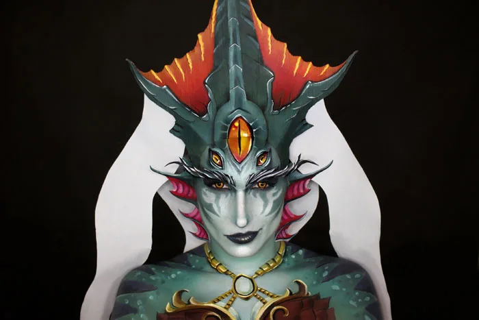 Queen Azshara Body painting tutorial by Sarah Murphy