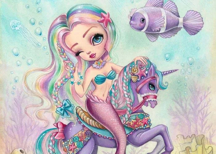 Simona Candini Pop Surrealism Art, Fantasy Dolls Art with Big Eyes