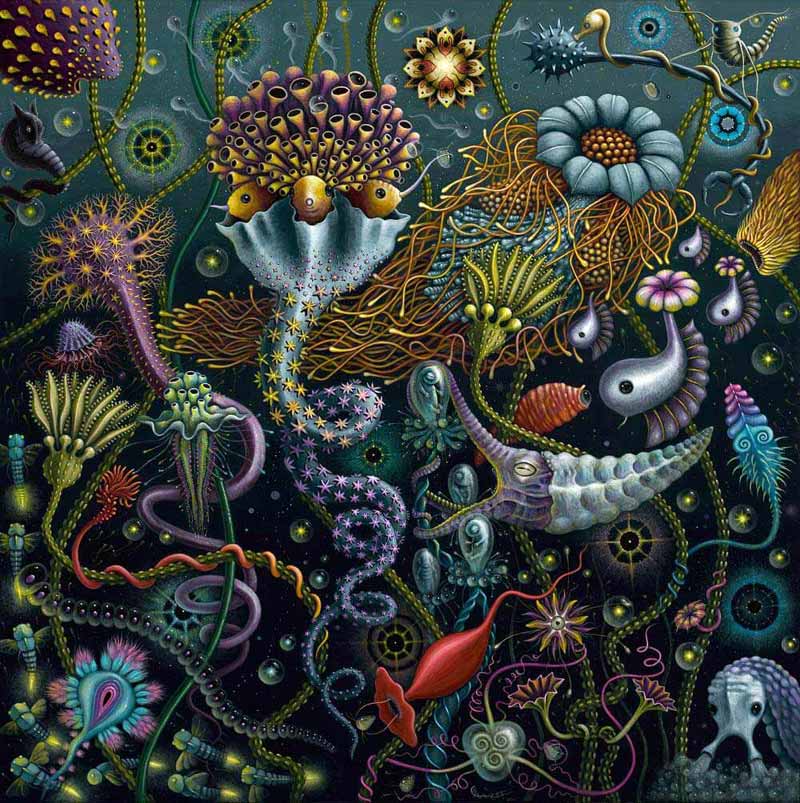 Space Plankton painting by Robert S Connett