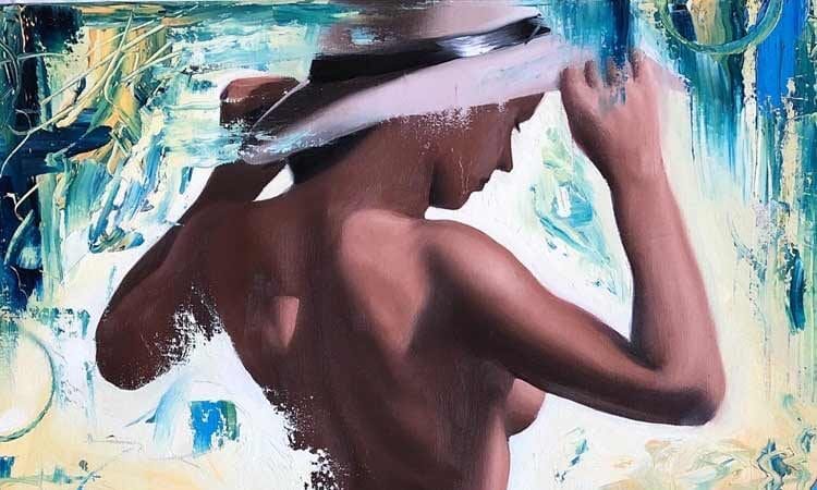 Amazing woman painting by James Rocke