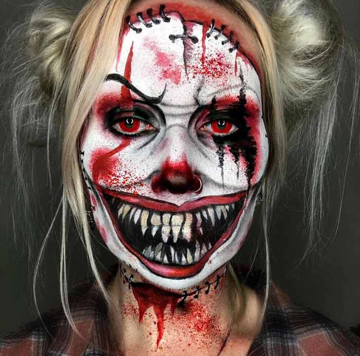 Scary teeth makeup look by makeup artist Hev