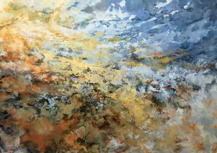 The sea abstract painting by Miri Baruch