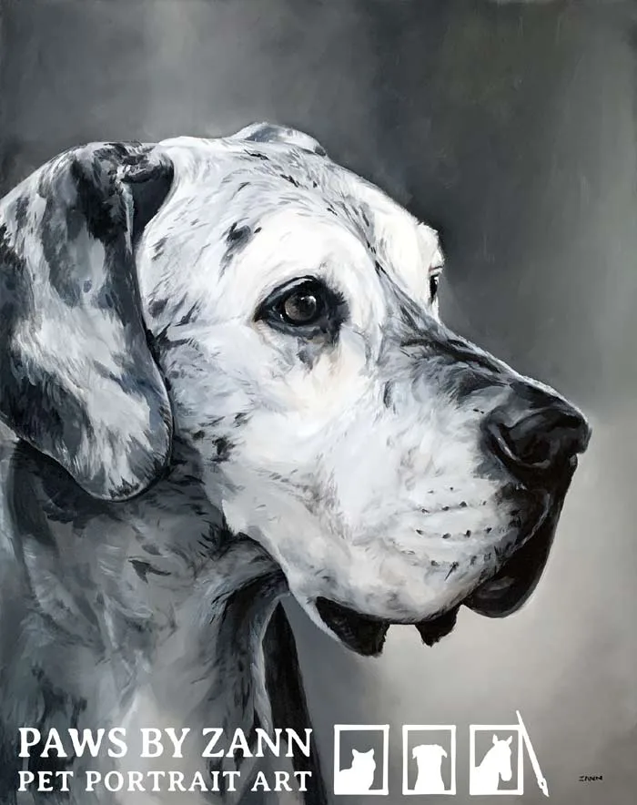 Dog portrait painting