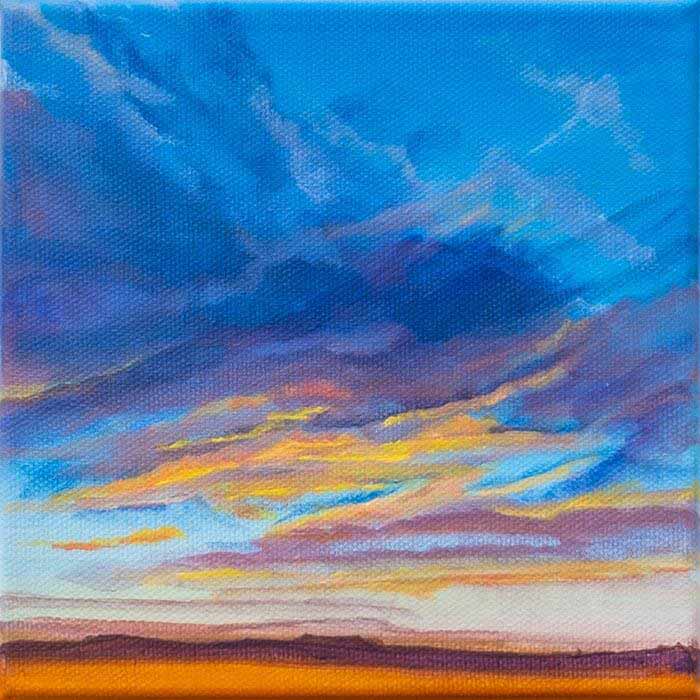 Beautiful sunset painting Acrylic on Canvas